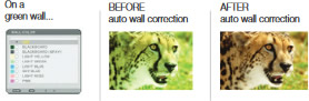 Sharp A201U-B wall colour correction